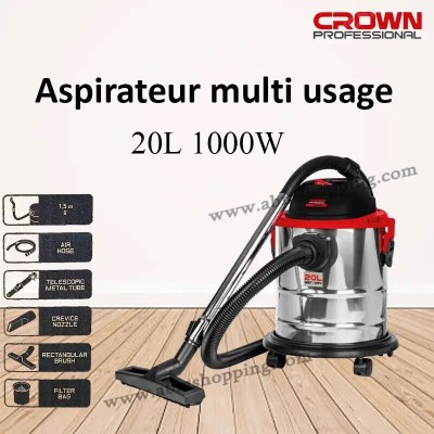 Aspirateur multi usage 20L 1000W | CROWN