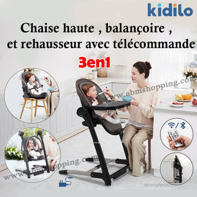 produits-pour-bebe-chaise-haute-balancoire-rehausseur-3en1-avec-telecommande-kidilo-bordj-el-kiffan-alger-algerie