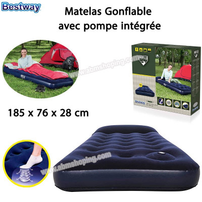 Matelas gonflable camping Pavillo™ 2 places 191 x 137 x 22 cm avec