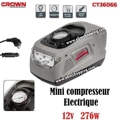 معدات-كهربائية-mini-compresseur-12v-220v-crown-برج-الكيفان-الجزائر