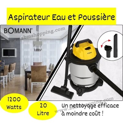 Aspirateur Eau Et Poussière 3en1, 1200W | BOMANN