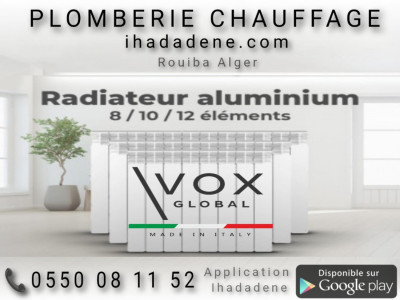 construction-travaux-radiateur-aluminium-global-vox-extra-made-in-italy-rouiba-alger-algerie