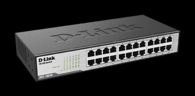 Switch D-link 24 ports 10/100Mbps - Métallique & Rackable