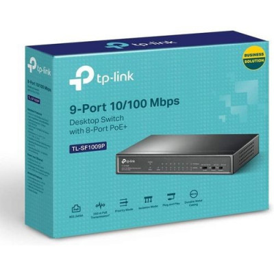 Switch PoE 9-Ports TP-Link TL-SF1009P 10/100Mbps 