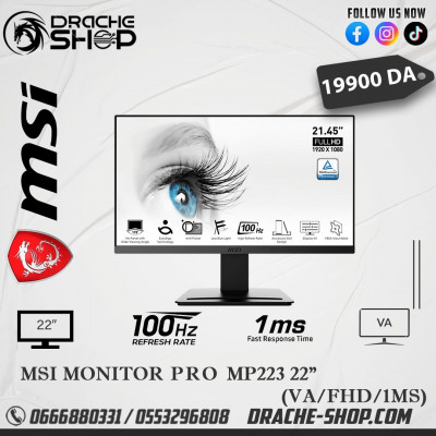 Monitor MSI PRO MP223 22 FHD VA 100Hz 1ms