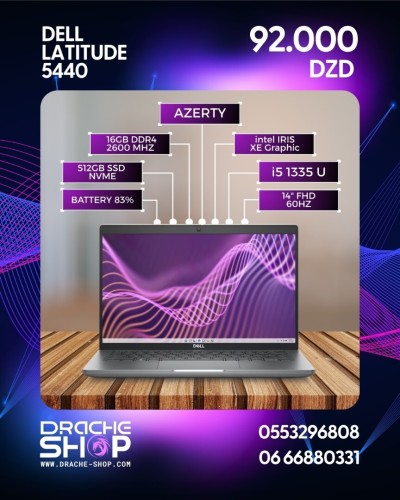 DELL LATITUDE 5440 i5 1335U RAM 16 SSD 512 USED