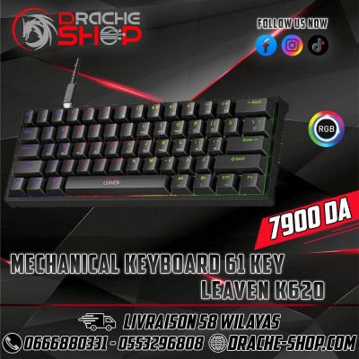 keyboard-mouse-clavier-mecanique-leaven-black-61-keys-wired-oran-algeria