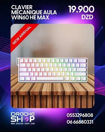 Clavier Gaming mécanique 60% AULA WIN60 HE MAX White