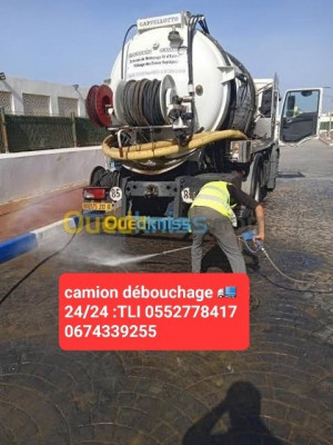 Camion débouchage canalisation curage nettoyage vidange 24h7j 