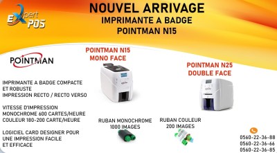 imprimante a badge (SEAORY) S26  (POINTMAN)  N15 mono face  /N25 double face 