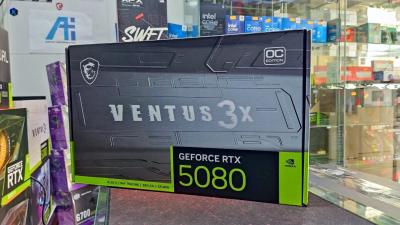Carte graphique RTX 5080 MSI VENTUS 3X 16GB GDDR7 OC  BLACK