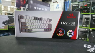 Clavier gaming Redragon K617 FIZZ 60% Wired RGB Gaming Keyboard, 61 Keys Compact Mechanical Keyboard
