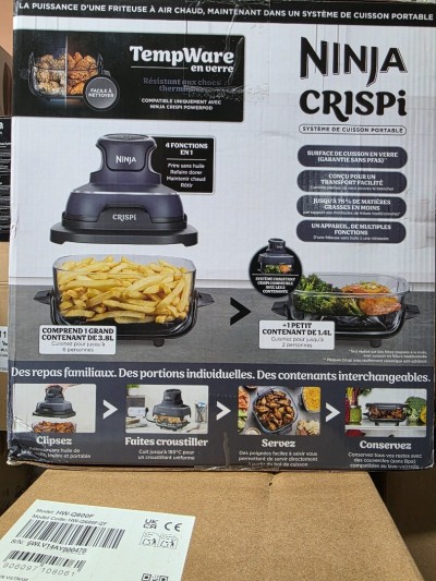 NINJA CRISPI AIR FRYER 3.8L + 1.4L 4EN1 1700WATT FN101EUGY