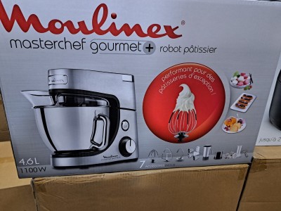 PETRIN MOULINEX MASTERCHEF GOURMET PLUS 4.6L 1100WATT 7 ACCESSOIRE 8 VITESSE FONTE ALUMINIUM 