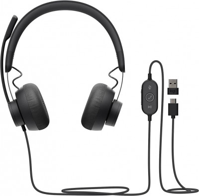 CASQUE FILAIRE USB-C- LOGITECH ZONE WIRED DOUBLE MICROPHONE ANTIBRUIT