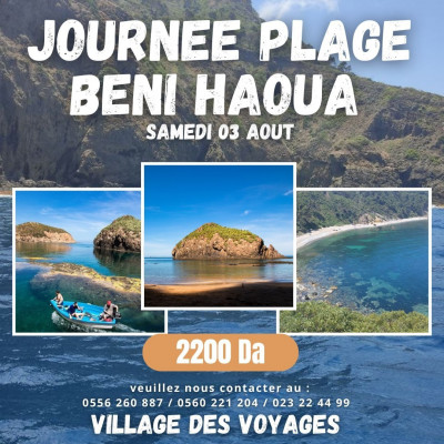 Excursion JOURNEE PLAGE Beni Haoua