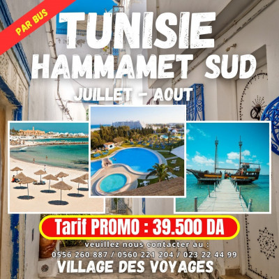 tunisie par bus été 2024 Hammamet promotion