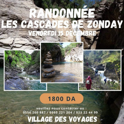 RANDONNEE  les Cascades de Zonday Médéa - Vendredi 