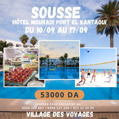 voyages organise Tunisie - Promo Septembre - SOUSSE 