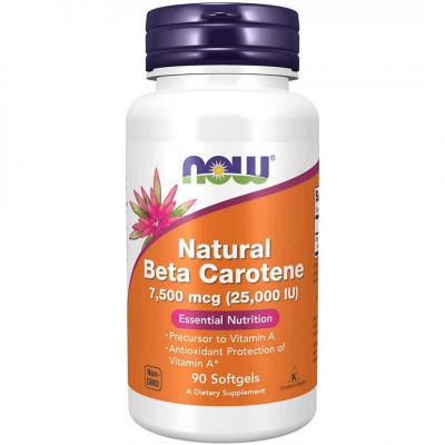 Now Beta Carotene 25000IU vitamin A - 90softgels 