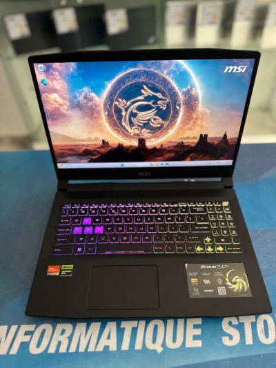 MSI BRAVO 15  CORE : RYZEN 9 7940H DISC :  512 GB  (SSD)  RAM : 16 GB RTX 4060 08 GB