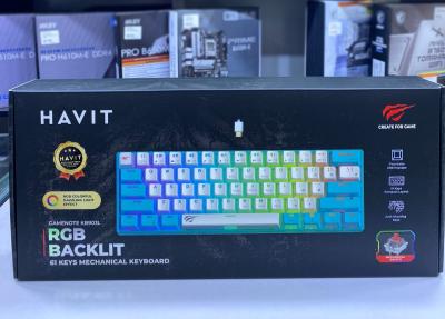 KEYBOARD WIRED HAVIT KB903 MECANIQUE 60% BLUE & WHITE |RED SWITCH