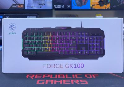 MSI FORGE GK100 MECHANICAL KEYBOARD |RGB |ANTI-GHOSTING |BLUE SWITCHES 