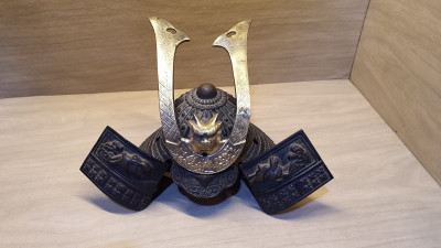 Vintage casque samouraï miniature japonais, Kabuto 