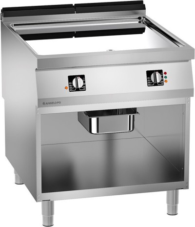 ÉLÉMENT GRILLADE (PLANCHA) GAZ PLAQUE EN BIMÉTAL Avec SOUBASSEMENT Réfrigéré (+) de 40 KG 