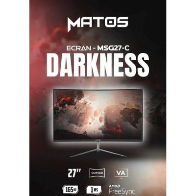 Moniteur Matos Curved  gaming MSG27 C DARKNESS /VA/27 FullHD 