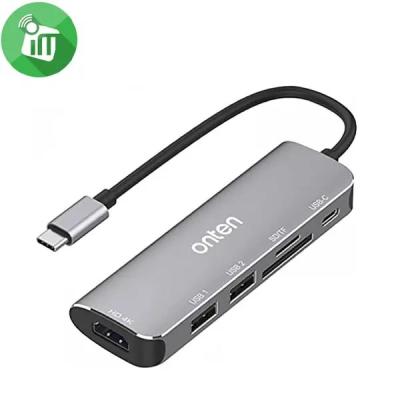 Onten OTN-95116D 6 IN 1 Type-C Multi-Function Dock Station