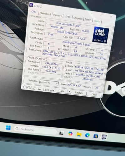 DELL XPS 16 9640 ULTRA 9 185H 2.50GHZ 32Gb DDR5 1000gb SSD RTX 4060 8Gb ECRAN 16.3P 4K OLED TACTILE