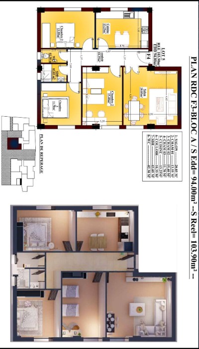 بيع شقة 3 غرف 4 غرف الجزائر باب الزوار