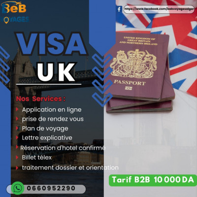 visa Angleterre touristique  