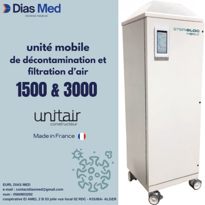 unité mobile de décontamination et filtration d'air 1500 & 3000
