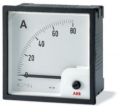 Ampèremètre ABB AMT1 - A5  Taille 72 mm / 96 mm  & Commutateur Ampérométrique ONAU 31 PB
