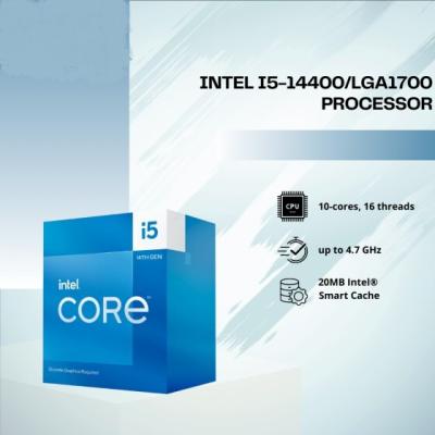 PROCESSEUR INTEL CORE I5 14400 10COEURS 16 THREADS 4.7GHZ BOX