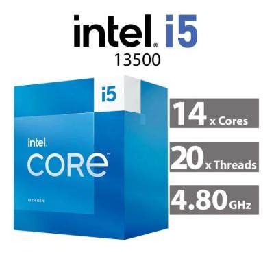 CPU intel i5 13500 (14 COEURS - 20 THREADS- 4.80GHZ - 20MB CACHE) TRAY