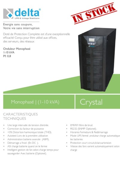 ONDULEUR 10 KVA MONOHASE-220V 