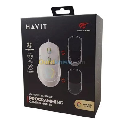  HAVIT Souris Gaming RGB filaire Programmable Ms965 