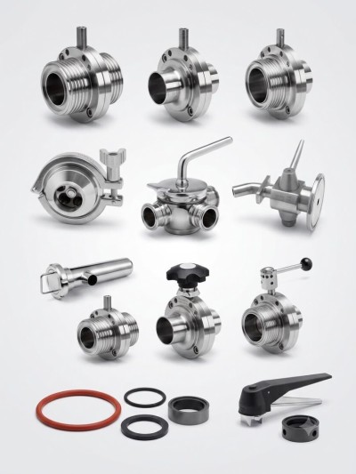 صناعة-و-تصنيع-robinetterie-vanne-clamp-en-inox-sms-iso-din-دار-البيضاء-الجزائر