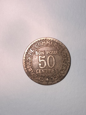 antiquites-collections-عملة-50-bon-pour-centimes-1923-bordj-el-bahri-alger-algerie