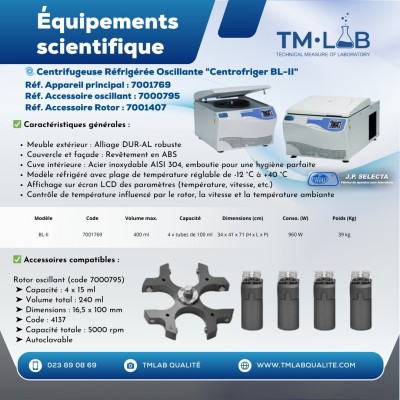 centrifugeuse réfrigérée 