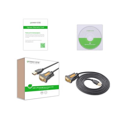 Câble Série USB - UGREEN - Adaptateur USB Mâle vers RS232 Mâle - 1M - Compatible Windows et Mac