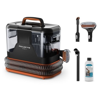 Aspirateur et Nettoyeur Détacheur tissus d'ameublement et Lessive liquide pour textiles et tapis