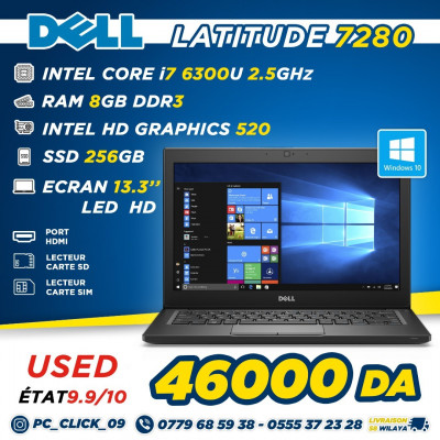 LAPTOP Dell Latitude 7280 I7-6300U RAM 8GB SSD 256GB