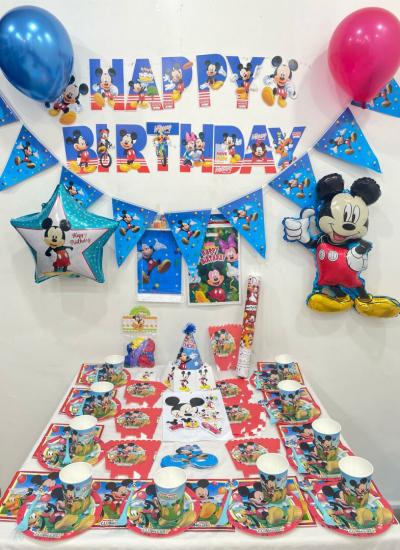 Coffret anniversaire theme Mickey Mouse alger ديكورات اعياد الميلاد للأطفال ميكي ماوس 