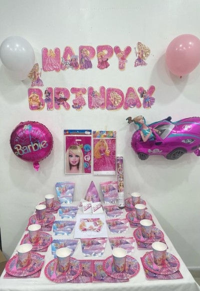 Coffret anniversaire theme Barbie alger ديكورات اعياد الميلاد للأطفال باربي 