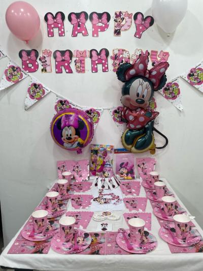 Coffret anniversaire theme minnie mouse alger ديكورات اعياد الميلاد للأطفال ميني ماوس 