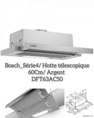 Bosch_Série4/ Hotte télescopique 60Cm Inox